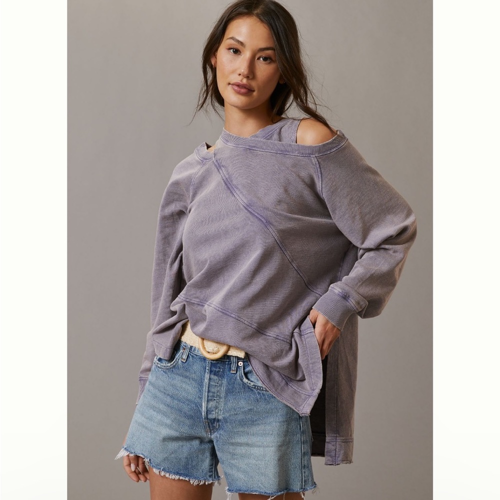 Anthropologie Pilcro Pullover Lavender Sweatshirt